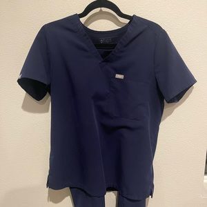 Figs navy blue scrub set.